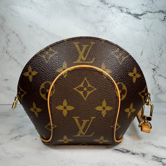 Louis Vuitton Mini Ellipse Vintage Bag Monogram canvas LV Wristlet Clutch Rare - Picture 3 of 16